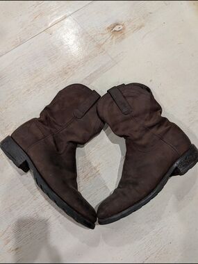 Rare Tecovas Men's Umber Roughout Roper Boots Vibram Sole